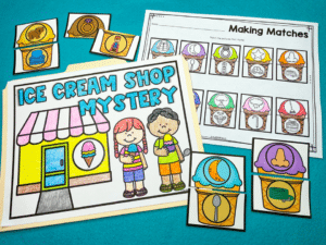End of the Year Ice Cream Theme Centers | Escape Room Activities