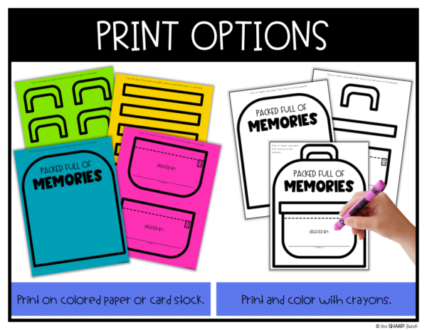 End of the Year Memory Book Backpack Craft and Writing Activities End of the Year Memory Book Backpack Craft and Writing Activities