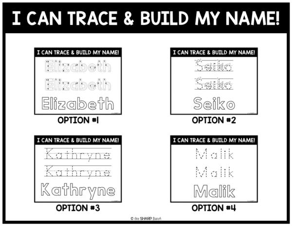 Name Mats | Editable Trace & Build Name Activities