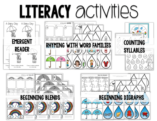 All About Rain Activities for Kindergarten