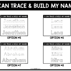 Name Mats | Editable Trace & Build Name Activities - One Sharp Bunch