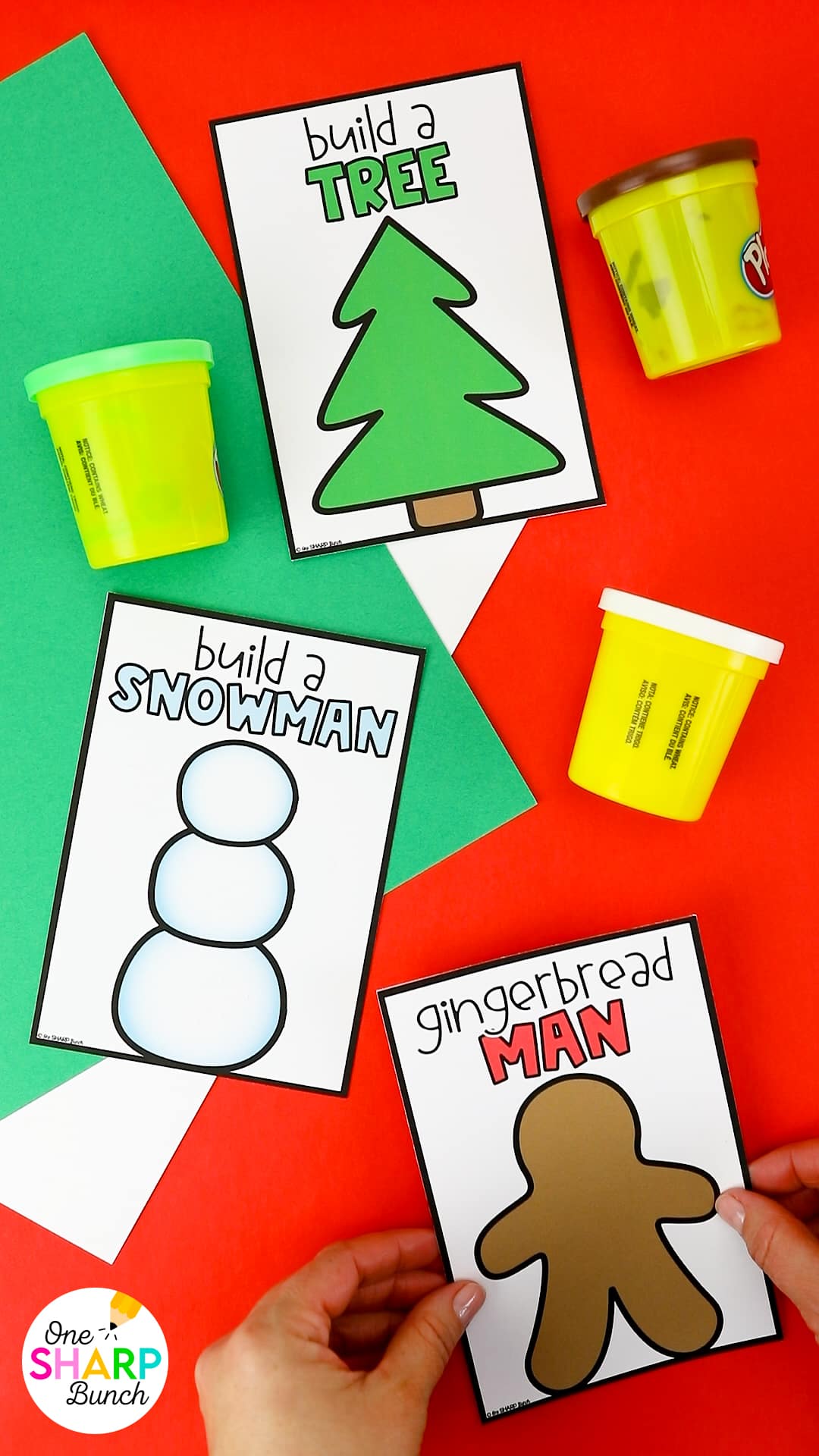 Build fine motor skills and boost imaginative play with these individual Christmas play dough kits for kids! This holiday party activity serves as both a Christmas craft and a Christmas sensory activity. Students will create their own winter designs using the Christmas play dough mats. These play dough kits also make a great Christmas student gift. Your preschool, kindergarten and first grade students will love this sensory play activity during your Christmas party stations!