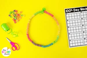 Celebrate the 100th Day of School with these no prep 100th day math activities for kindergarten and first grade! Students will practice counting to 100, making groups of 10, weighing 100 objects, comparing lengths, and more with these 100th Day centers. Your students will love making their own 100th day necklace, 100th day gumball craft, and 100th day crown. These 100th day math stations and 100th day of School activities can be done independently, with a small group, or as a whole group.