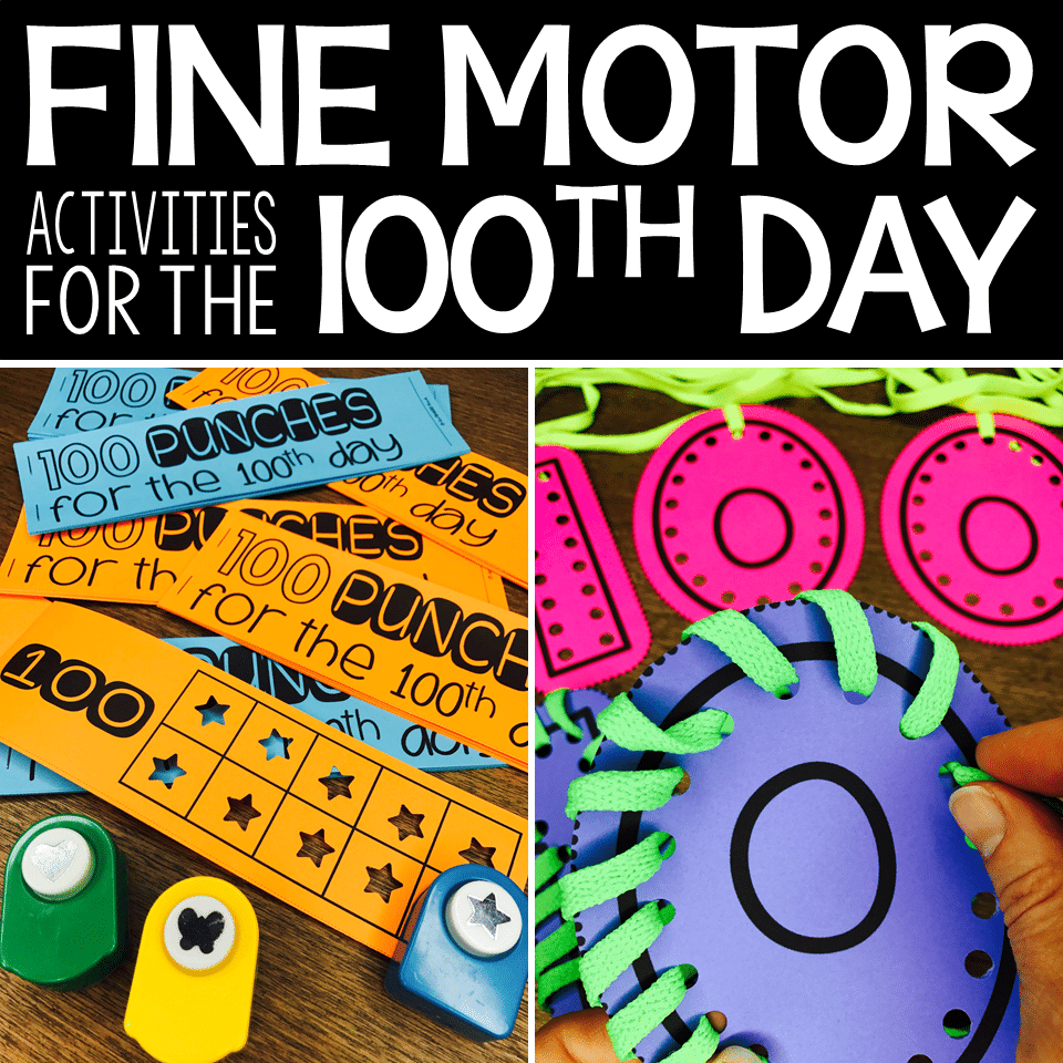 Celebrate the 100th Day of School with these engaging fine motor activities for kids! Your kiddos are sure to have a blast with these 100th Day of School activities on the 100th Day of Kindergarten!