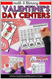 Celebrate Valentine’s Day, as you review math and literacy skills, with these engaging Valentine's Day centers for kindergarten and first grade. These Valentine’s Day Escape Room activities can be used for a classroom Valentine’s Party or Valentine’s math and literacy centers. Students will practice syllables, beginning digraphs, decomposing numbers, 3D shapes, and more with these Valentine's Day activities. They will love these Valentine’s Day math centers and Valentine’s Day literacy centers!