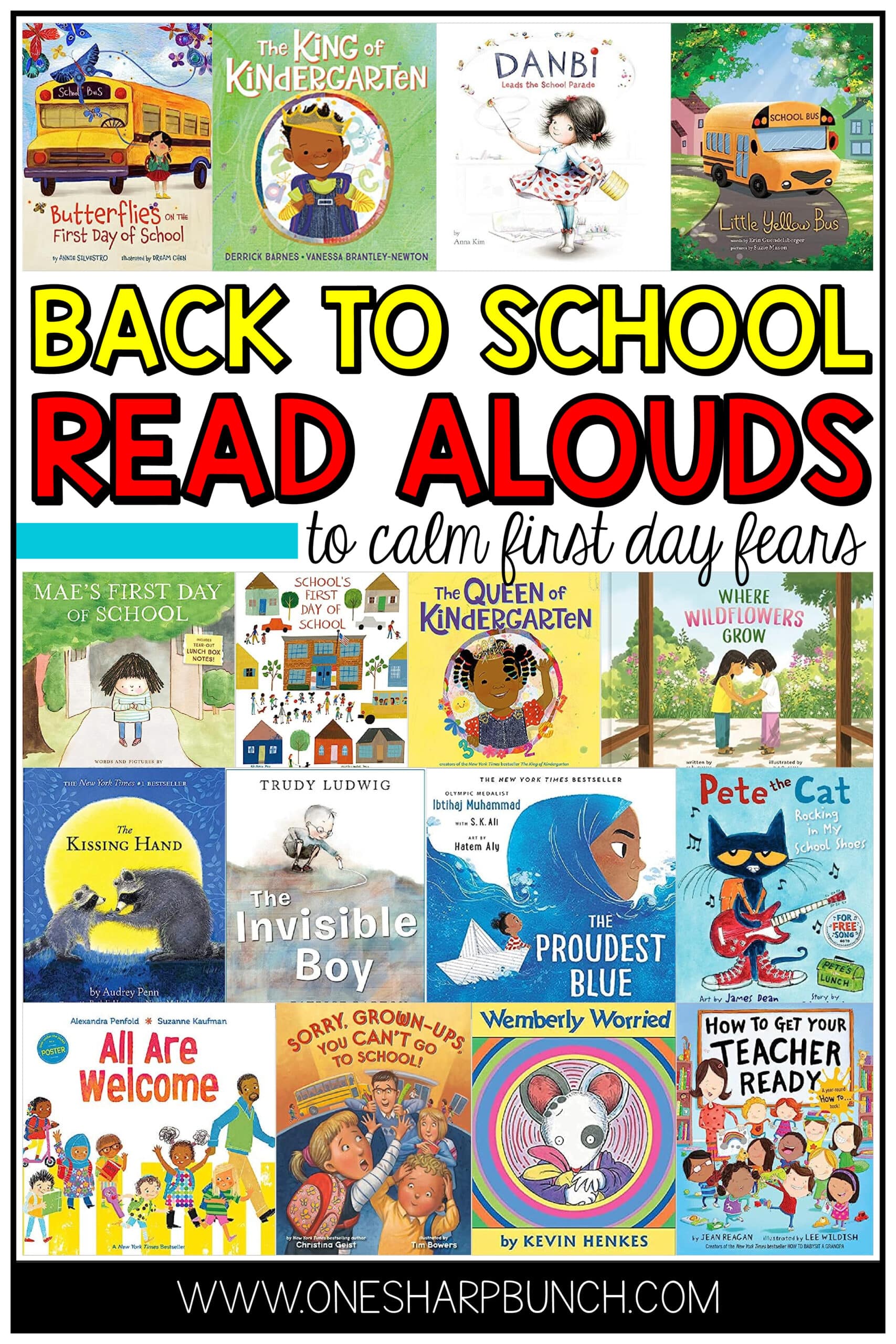 Back to school books are a great way to calm your students first day jitters. Today, I am sharing over 40 back to school read alouds for kids that will help them adjust to their new classroom and get excited about the school year. These back to school books for preschool, kindergarten, and first grade pair great with first week lesson plans, back to school crafts, and more. Find back to school activities and more in this list of back to school read alouds.