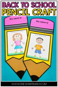 Back to school crafts are a great way to kickoff the new school year! Today, I am sharing some of my favorite back to school crafts for preschool, kindergarten and first grade. You will find a David Goes to School craft, an all about me craft, a first day feelings craft and more. These crafts are great for teaching rules and expectations, as well as building a strong classroom community from day one. You will also find name crafts, including a Chrysanthemum craft and alphabet name soup craft.