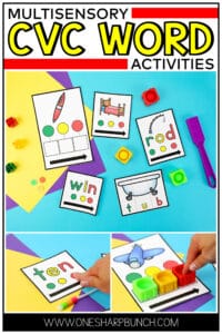 Looking for CVC word activities that will help your preschool and kindergarten students develop phonemic awareness, reading fluency and decoding skills, as well as vocabulary and sight word recognition? Today, I am sharing my favorite multisensory CVC word activities for orthographic mapping. These hands-on CVC word activities are great for reading intervention groups, morning work, early finishers and more. Practice blending and segmenting with these short vowel activities.