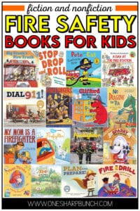 Celebrate Fire Prevention Month with this comprehensive list of fiction and nonfiction fire safety books for kids. Pair these first safety books for preschool, kindergarten or first grade with your favorite fire safety activities and fire safety crafts. There are 25 books about fire safety, including books about firefighters, books about fire drills, books about fire trucks and more. Read these fire books, firefighter books and fire truck books during your morning meeting or reading block!