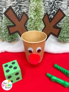 Add these feed the reindeer fine motor activities to your winter math centers or Christmas centers! These reindeer math games are great for practicing 1:1 counting, subitizing, adding, and making 10. Plus, strengthen fine motor skills, as you build number sense, with these reindeer math centers and Christmas fine motor activities. The reindeer craft adds just enough magic to these reindeer math activities, which can be played during math workshop, morning work, or as an early finishers activity!
