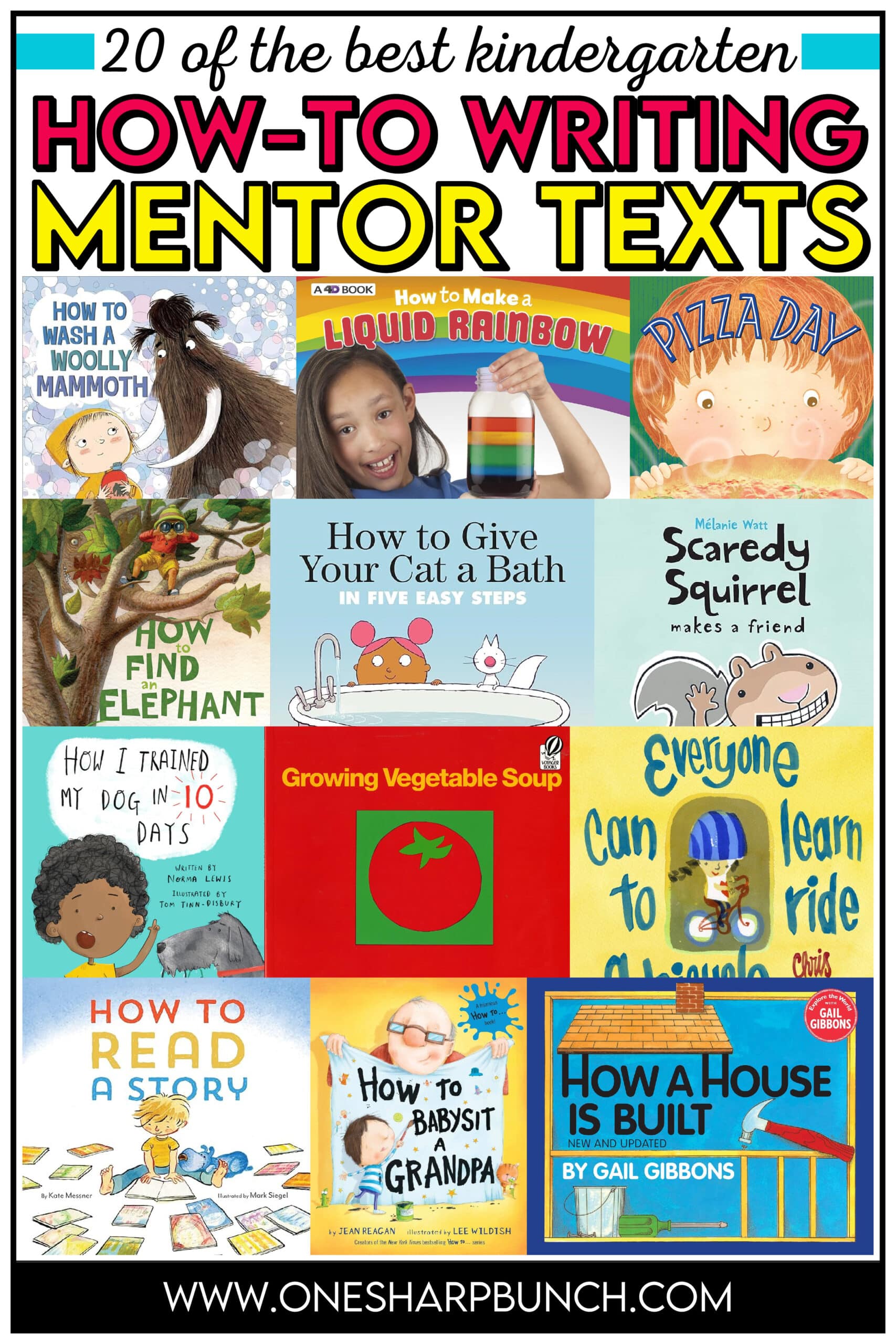 Boost engagement and help students better understand procedural writing with these 15 how-to writing mentor texts for kindergarten and first grade! These procedural writing mentor texts help students understand sequential writing as well as transition words for their how-to writing pieces. Use these how-to mentor texts for your writing mini lessons and allow students to use them as a model as they work on their own informational writing. You will also find how-to writing activities & crafts!