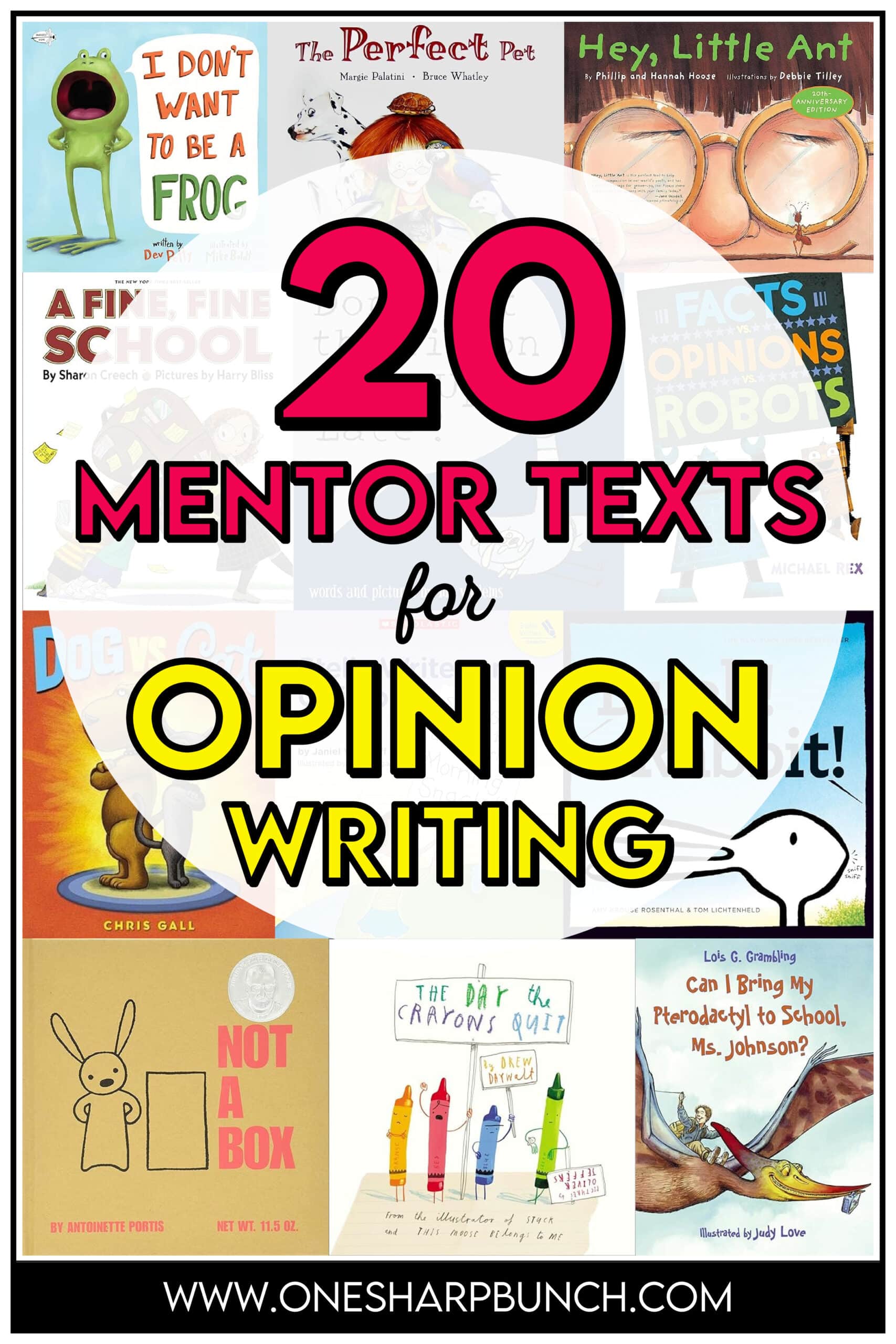 Opinion writing can be a bit of a struggle for kindergarten and first grade students, but it doesn’t have to be that way! Here are 20 opinion writing mentor texts that will help students construct their opinion writing or persuasive writing piece. These mentor texts for opinion writing include The Day The Crayons Quit, Red is Best, and Hey, Little Ant. Plus, find opinion writing activities, including The Day The Crayons Quit activity and craft. Read these opinion writing books today!