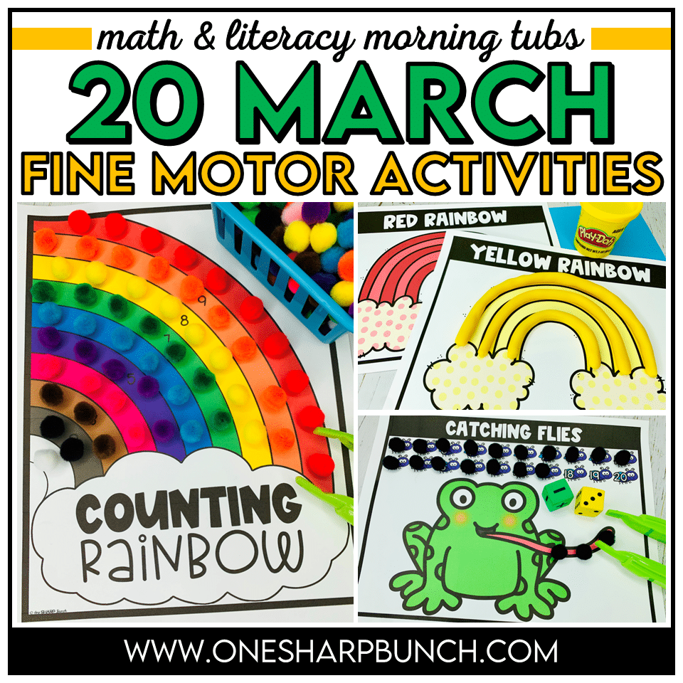 Fine Motor Tools and Fine Motor Activities for March