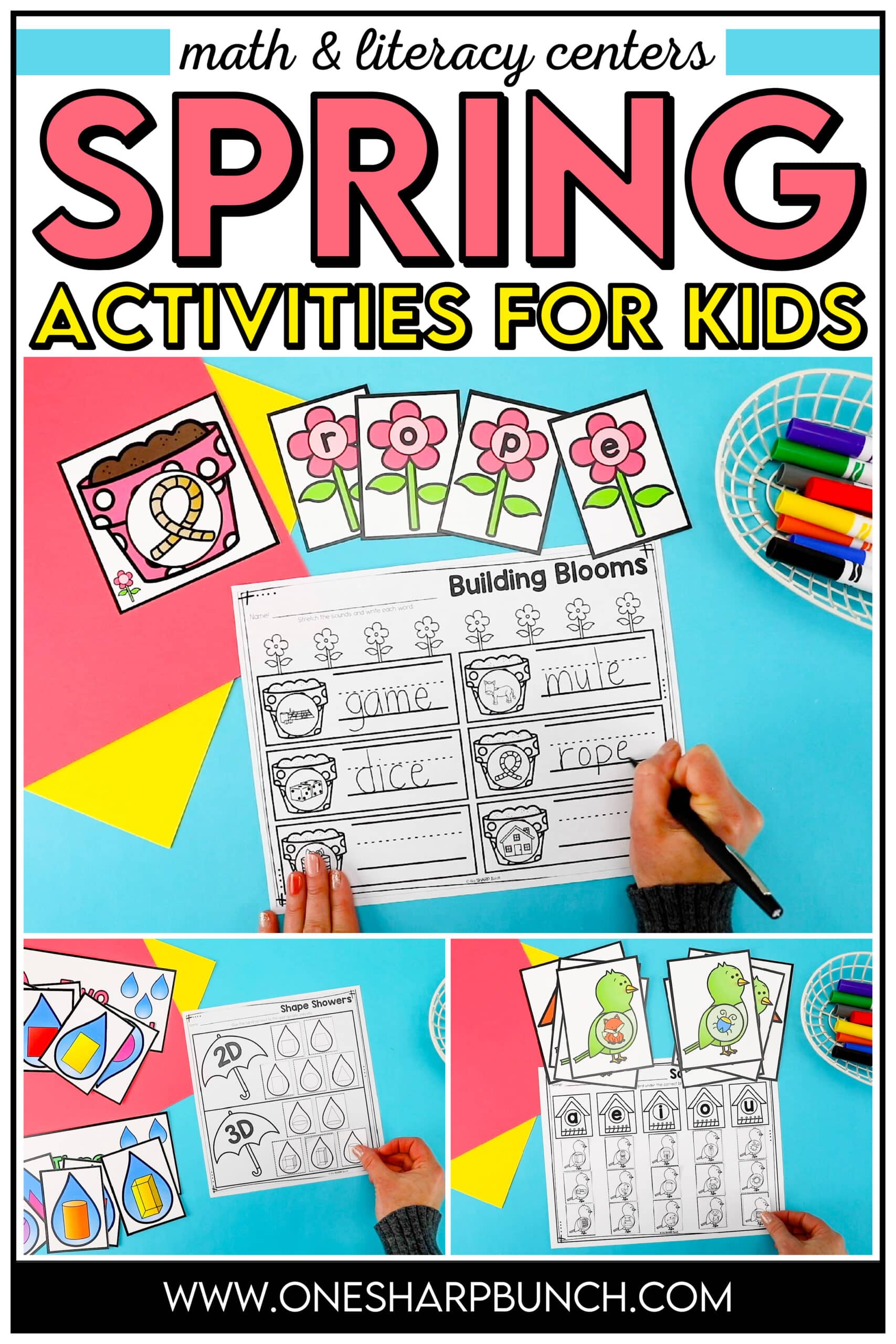 Beat spring fever, as you solve the mystery of the missing seeds, with these Spring or Easter escape room spring activities for kids! Students will complete up to eight plant activities and plant centers for kindergarten. At the math centers and literacy centers, students will practice decomposing numbers, comparing numbers, recognizing 2D and 3D shapes, adding, subtracting, beginning blends, CVCe words, middle sounds, and high frequency words. Download your spring centers for kindergarten now!