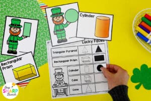 Celebrate St. Patrick's Day as your kindergarten and first grade students review important math and literacy skills with these St. Patrick’s Day activities and centers for math and literacy. These St. Patrick's Day centers allow students to practice beginning blends, silent e words, high frequency words, 3D shapes, teen numbers and more, as they work to catch the leprechaun. This St. Patrick's Day escape room is great for your leprechaun traps, St. Patrick's Day party or kindergarten centers!