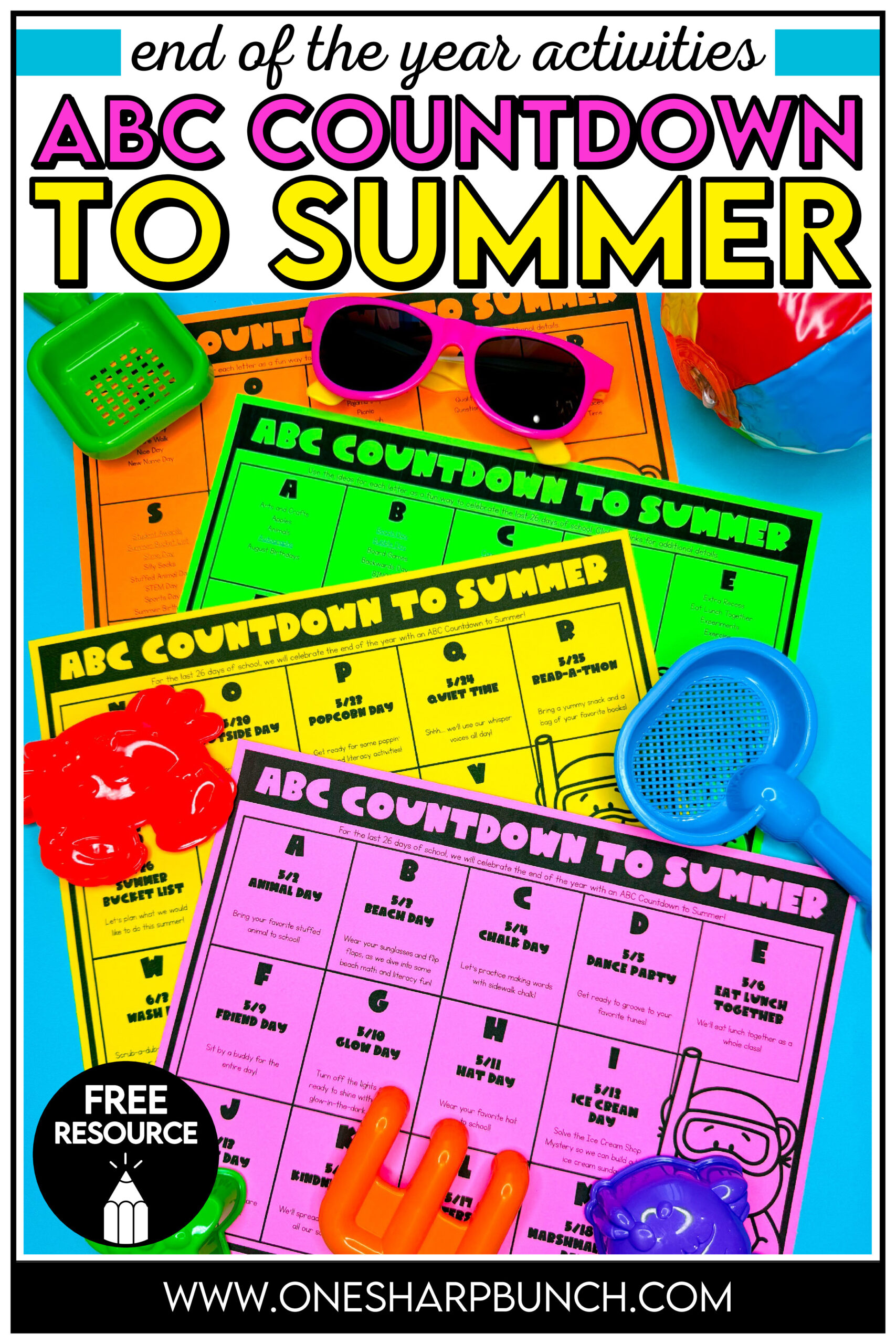 Celebrate the end of the year with these ABC countdown ideas! Use the FREE ABC countdown calendar to help plan the last 26 days of school! Your students will love these alphabet countdown ideas as they gear up for summer. These end of the year activities are fun but also allow students to continue learning all the way up until the last day of school. The ABC countdown to summer activities include classroom theme days, reading end of the year books, end of the year crafts, silly days and more!