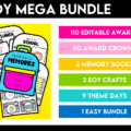 Get ready for your end of the year countdown with these end of year countdown activities, including 110 end of the year student awards, 2 memory books, 3 crafts and 8 theme days! With this MEGA Bundle of End of the Year countdown activities, you will have everything you need to keep students engaged right up to the very last day of school. You’ll get all 16 of my best-selling EOY resources in 1 easy bundle at nearly 45% OFF! Ditch the overwhelm and feel confident and stress-free with the last month of the school year all planned for you!