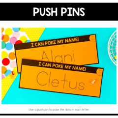 Editable Name Practice Fine Motor Name Activities Push Pins Name Mats ...