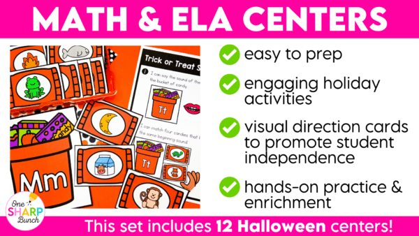 Halloween Kindergarten Centers - Halloween Math and Literacy Centers or Morning Work Tubs Halloween Kindergarten Centers - Halloween Math and Literacy Centers or Morning Work Tubs