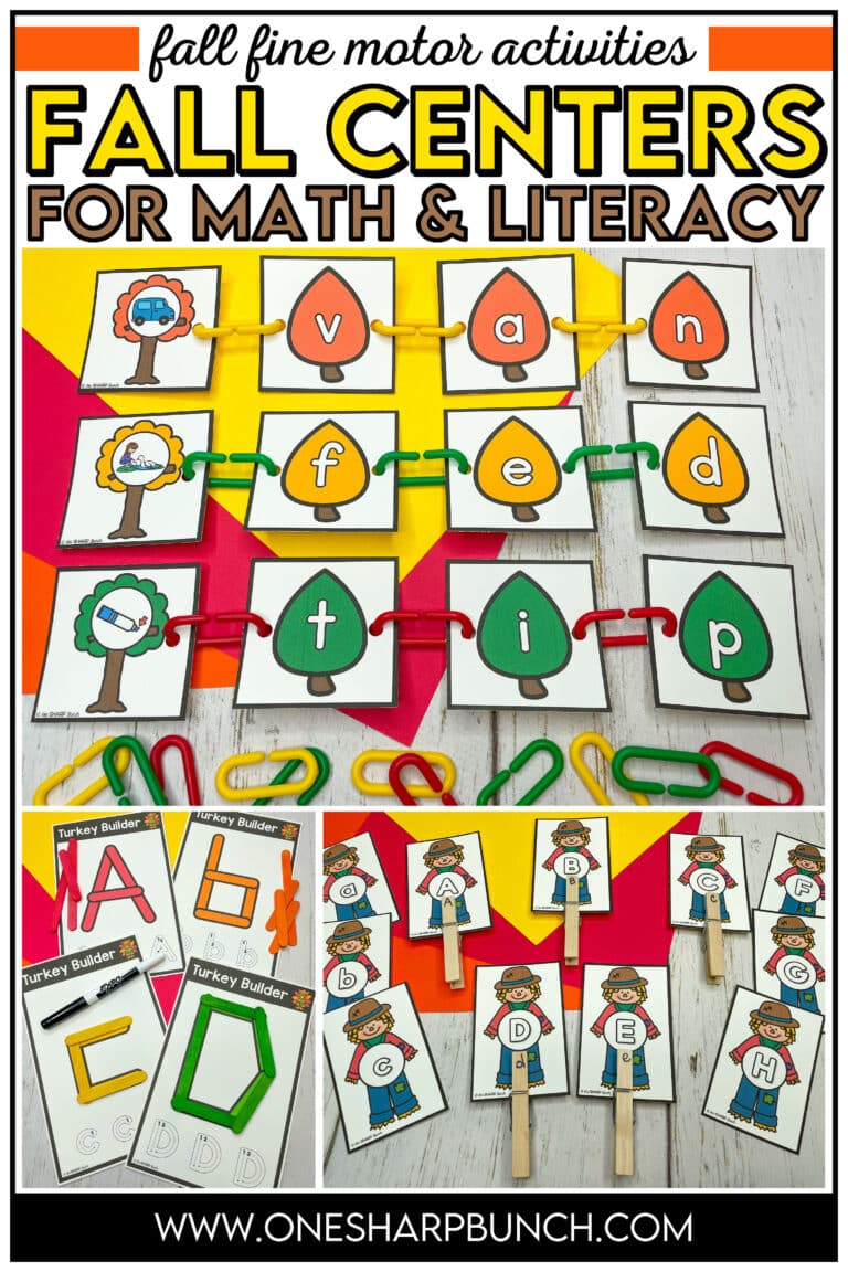 20 November Fine Motor Activities for Morning Tubs - One Sharp Bunch