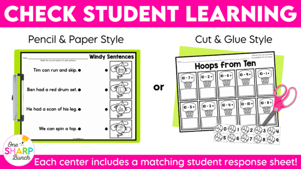 20 Math and Literacy March Kindergarten Centers or Morning Work Tubs for Spring 20 Math and Literacy March Kindergarten Centers or Morning Work Tubs for Spring
