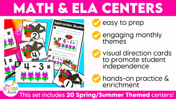 20 May Math and Literacy Kindergarten Centers for Spring 20 May Math and Literacy Kindergarten Centers for Spring