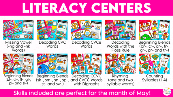 20 May Math and Literacy Kindergarten Centers for Spring 20 May Math and Literacy Kindergarten Centers for Spring