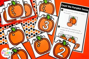 Engage your kindergarten students with 20 hands-on October math and literacy centers featuring fun, fall-themed activities they'll love! These October centers for kindergarten are not only great for centers, but also work as morning work, early finisher activities, and small group activities! Students work on CVC words, beginning sounds, syllables, and word families with the literacy centers. At the math centers, they work on 1:1 counting, addition within 5, and nonstandard measurement!