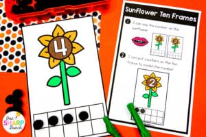 Engage your kindergarten students with 20 hands-on October math and literacy centers featuring fun, fall-themed activities they'll love! These October centers for kindergarten are not only great for centers, but also work as morning work, early finisher activities, and small group activities! Students work on CVC words, beginning sounds, syllables, and word families with the literacy centers. At the math centers, they work on 1:1 counting, addition within 5, and nonstandard measurement!