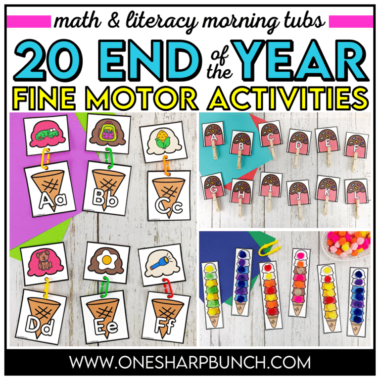 End of the Year Fine Motor Activities | End of the Year Morning Work Tubs