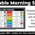 Daily Calendar Slides for August - Editable Digital Calendar Slides - Morning Meeting