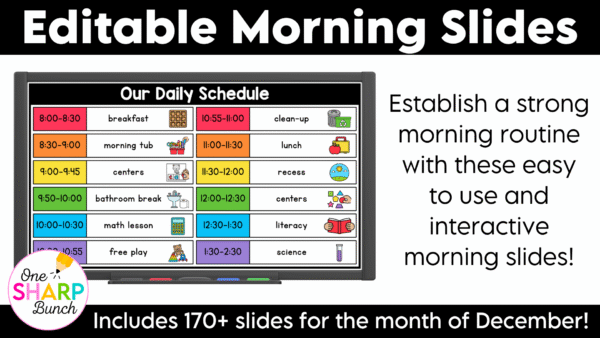 Daily Calendar Slides for December - Editable Digital Calendar Slides - Morning Meeting Daily Calendar Slides for December - Editable Digital Calendar Slides - Morning Meeting