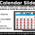 Daily Calendar Slides for August - Editable Digital Calendar Slides - Morning Meeting