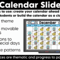 Daily Calendar Slides for December - Editable Digital Calendar Slides - Morning Meeting