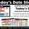 Daily Calendar Slides for August - Editable Digital Calendar Slides - Morning Meeting