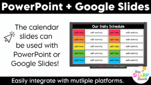 Daily Calendar Slides for January - Editable Digital Calendar Slides - Morning Meeting