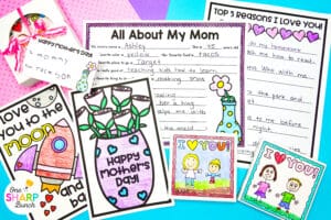 Celebrate Mother’s Day with these low-prep Mother’s Day writing activities, including heartfelt Mother's Day questionnaires and printable Mother's Day cards. These low-cost Mother's Day gifts are great for preschool-3rd grade students! They can complete these Mother's Day crafts during writing or as a special Mother's Day project. Try these Mother's Day gift ideas with your elementary students today!
