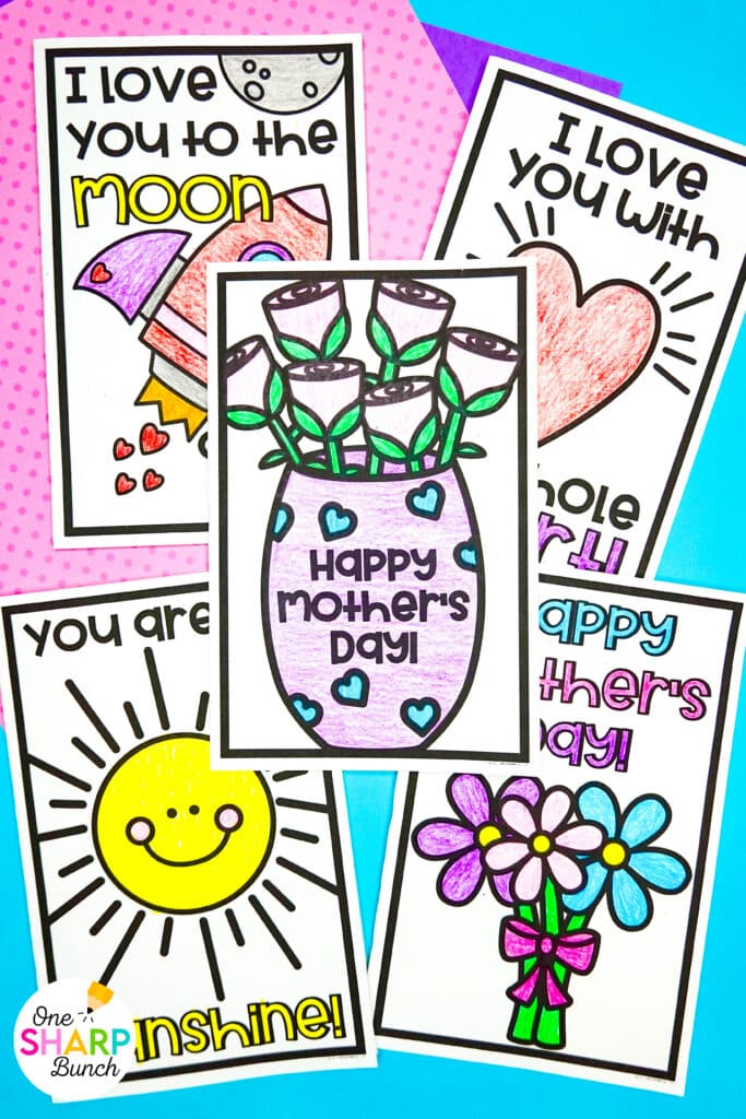 Celebrate Mother’s Day with these low-prep Mother’s Day writing activities, including heartfelt Mother's Day questionnaires and printable Mother's Day cards. These low-cost Mother's Day gifts are great for preschool-3rd grade students! They can complete these Mother's Day crafts during writing or as a special Mother's Day project. Try these Mother's Day gift ideas with your elementary students today!