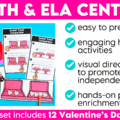 Valentine's Day Centers Math & Literacy Kindergarten Centers Morning Work Tubs