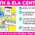 New Year Kindergarten Centers Math and Literacy Centers New Year Activities