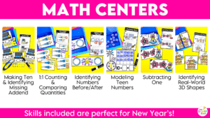 w Year Kindergarten Centers Math and Literacy Centers New Year Activities