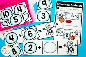 Bring the winter season to life with 20 hands-on, winter-themed January centers for kindergarten! These winter math centers & winter literacy centers for kindergarten are not only great for center rotations but can also be used for morning work or early finishers. Students get to work on syllables, beginning sounds, CVC words, & word families with the winter literacy activities. They also get to work on graphing and analyzing data, 1:! counting, and subtraction within 5 with the math activities.