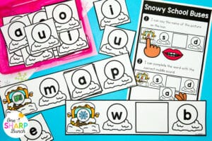 Bring the winter season to life with 20 hands-on, winter-themed January centers for kindergarten! These winter math centers & winter literacy centers for kindergarten are not only great for center rotations but can also be used for morning work or early finishers. Students get to work on syllables, beginning sounds, CVC words, & word families with the winter literacy activities. They also get to work on graphing and analyzing data, 1:! counting, and subtraction within 5 with the math activities.