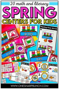 Keep your little learners engaged this spring with these 20 May centers for kindergarten, including 10 math and 10 literacy spring centers! With the kid-friendly I Can visual direction cards, students can independently complete each math center and literacy center. Students work on CVC words, blends, and rhyming words with the spring literacy activities. They also work on teen numbers, adding within 5, and 2D & 3D shapes with the spring math activities! Great for morning work or early finishers!