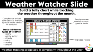 Daily Calendar Slides for February Morning Meeting Editable Digital Calendar Slides