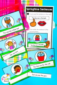 Get your little learners excited for spring with 20 April centers for kindergarten, featuring 10 literacy and 10 math activities! These spring math centers & spring literacy centers for kindergarten are not only great for center rotations but can also be used for morning work or early finishers. Students get to work on CVC words, syllables, and digraphs with the literacy activities. They also get to work on addition within 5, adding on a number line, and patterns with the math activities.