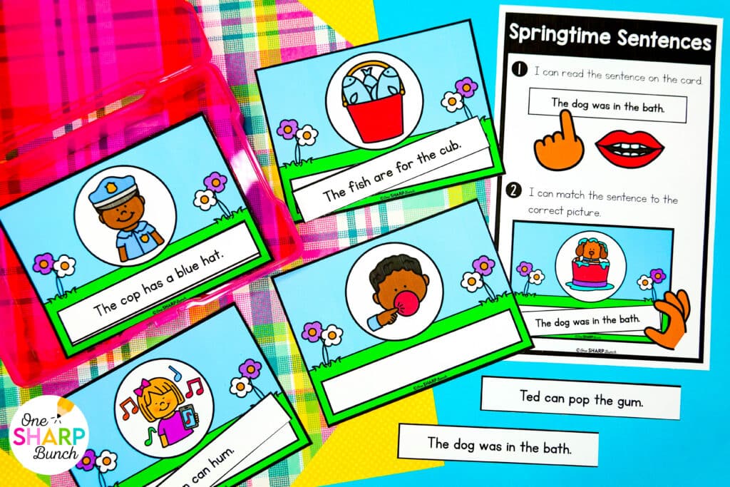 Get your little learners excited for spring with 20 April centers for kindergarten, featuring 10 literacy and 10 math activities! These spring math centers & spring literacy centers for kindergarten are not only great for center rotations but can also be used for morning work or early finishers. Students get to work on CVC words, syllables, and digraphs with the literacy activities. They also get to work on addition within 5, adding on a number line, and patterns with the math activities.