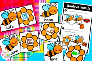 Get your little learners excited for spring with 20 April centers for kindergarten, featuring 10 literacy and 10 math activities! These spring math centers & spring literacy centers for kindergarten are not only great for center rotations but can also be used for morning work or early finishers. Students get to work on CVC words, syllables, and digraphs with the literacy activities. They also get to work on addition within 5, adding on a number line, and patterns with the math activities.