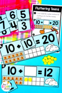 Get your little learners excited for spring with 20 April centers for kindergarten, featuring 10 literacy and 10 math activities! These spring math centers & spring literacy centers for kindergarten are not only great for center rotations but can also be used for morning work or early finishers. Students get to work on CVC words, syllables, and digraphs with the literacy activities. They also get to work on addition within 5, adding on a number line, and patterns with the math activities.