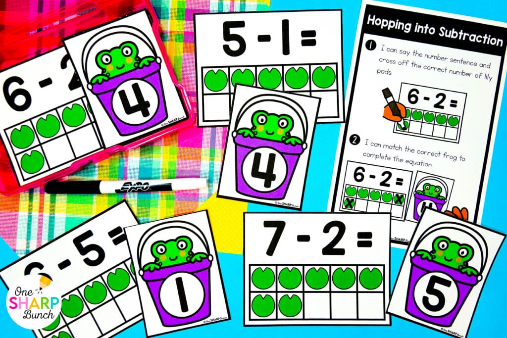 Get your little learners excited for spring with 20 April centers for kindergarten, featuring 10 literacy and 10 math activities! These spring math centers & spring literacy centers for kindergarten are not only great for center rotations but can also be used for morning work or early finishers. Students get to work on CVC words, syllables, and digraphs with the literacy activities. They also get to work on addition within 5, adding on a number line, and patterns with the math activities.